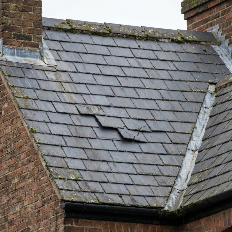 Common roof problems including cracked tiles and deteriorating cement work